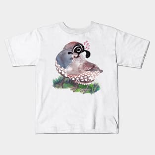 California Quail Couple Kids T-Shirt